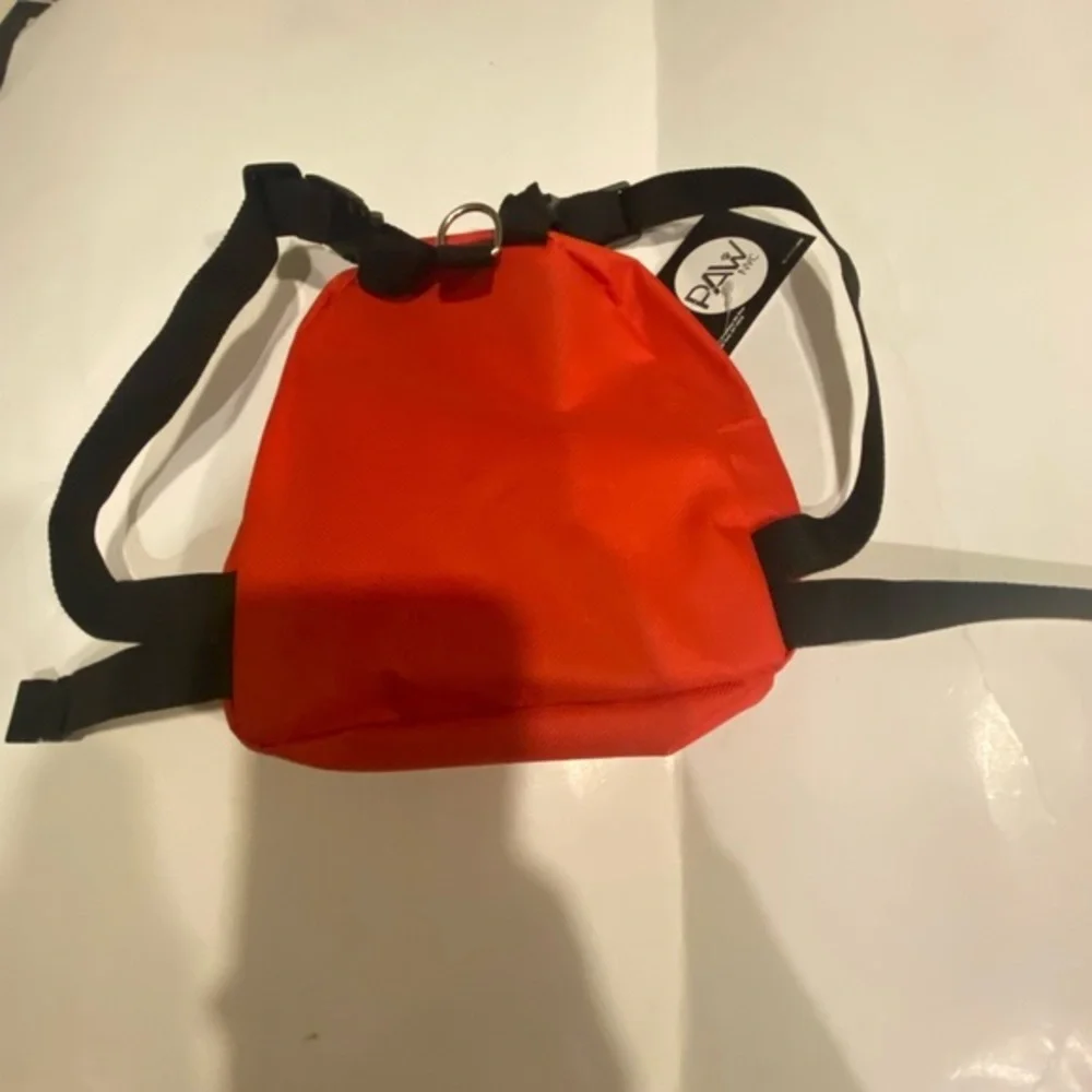 PAW NYC RED DOGGIE BACKPACK WITH PANDAS NEW WITH TAGS